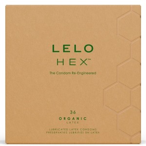 LELO - CAIXA DE PRESERVATIVOS ORGÃNICOS HEX 36